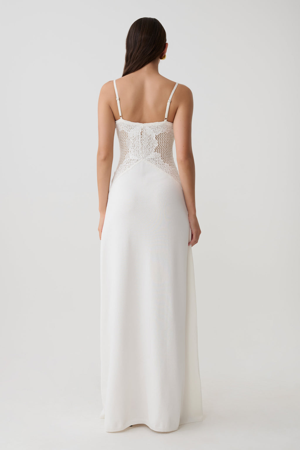 Bray Knit & Lace Maxi Dress - Ivory
